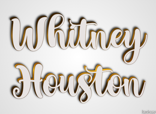 Whitney Houston Efecto de Texto