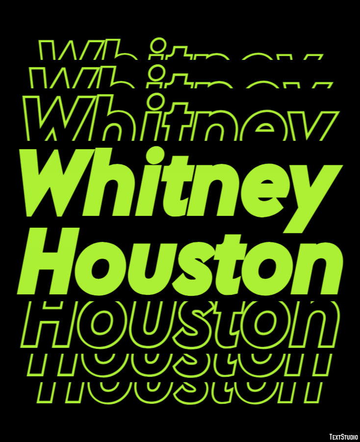 Whitney Houston Texteffekt