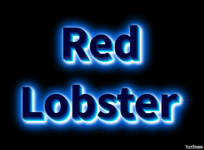 Red Lobster Efeito de texto