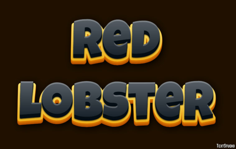 Red Lobster Efeito de texto