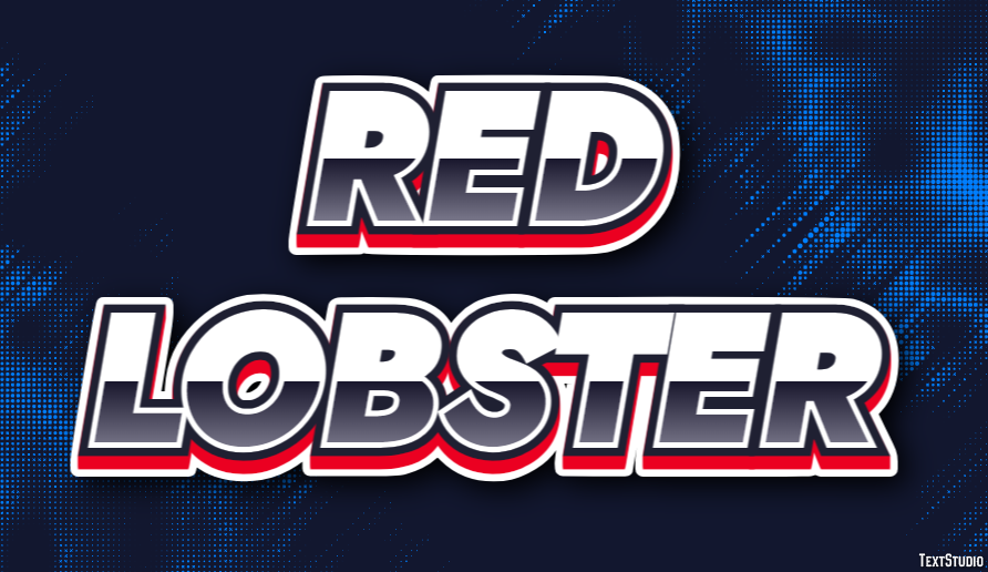 Red Lobster Efeito de texto