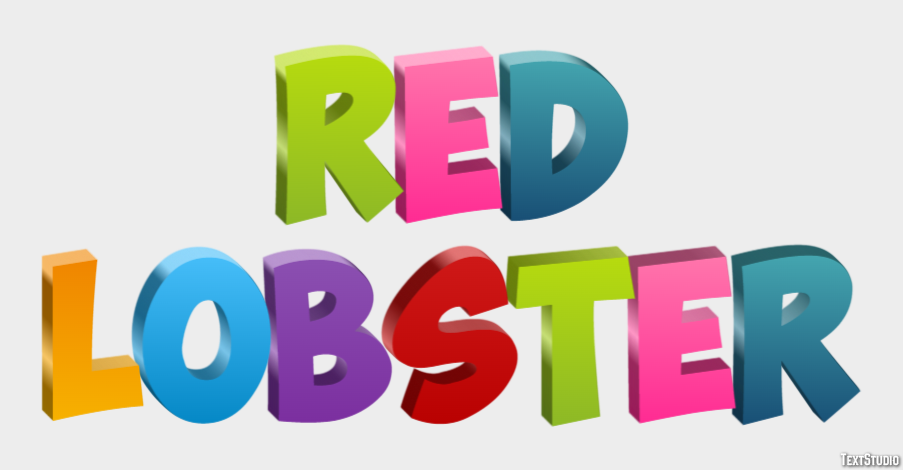 Red Lobster Effet de texte