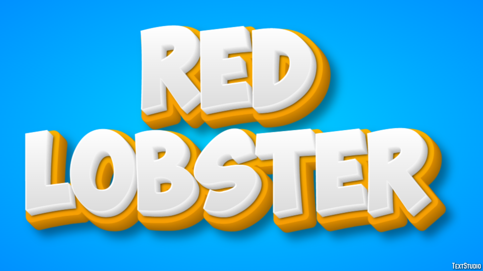 Red Lobster Efeito de texto