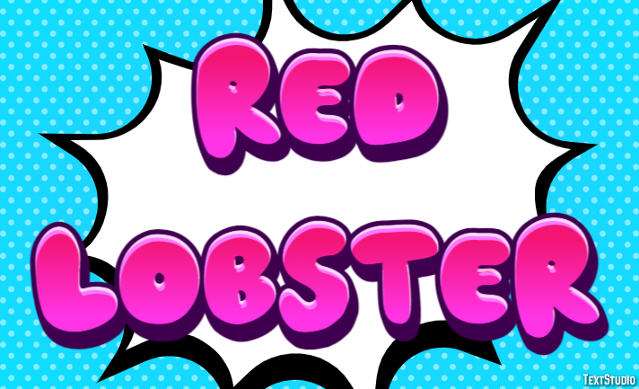 Red Lobster Efeito de texto
