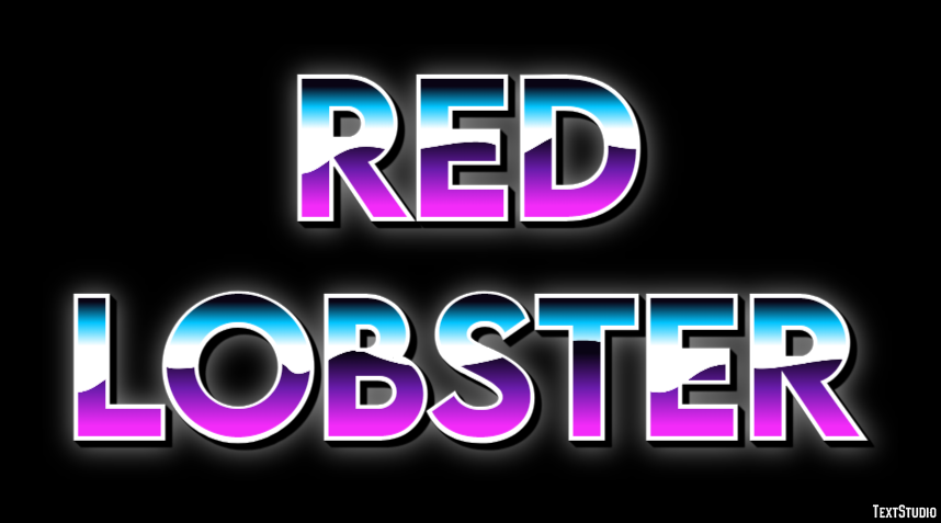 Red Lobster Efeito de texto
