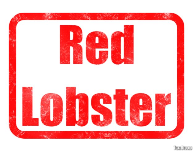 Red Lobster Efeito de texto