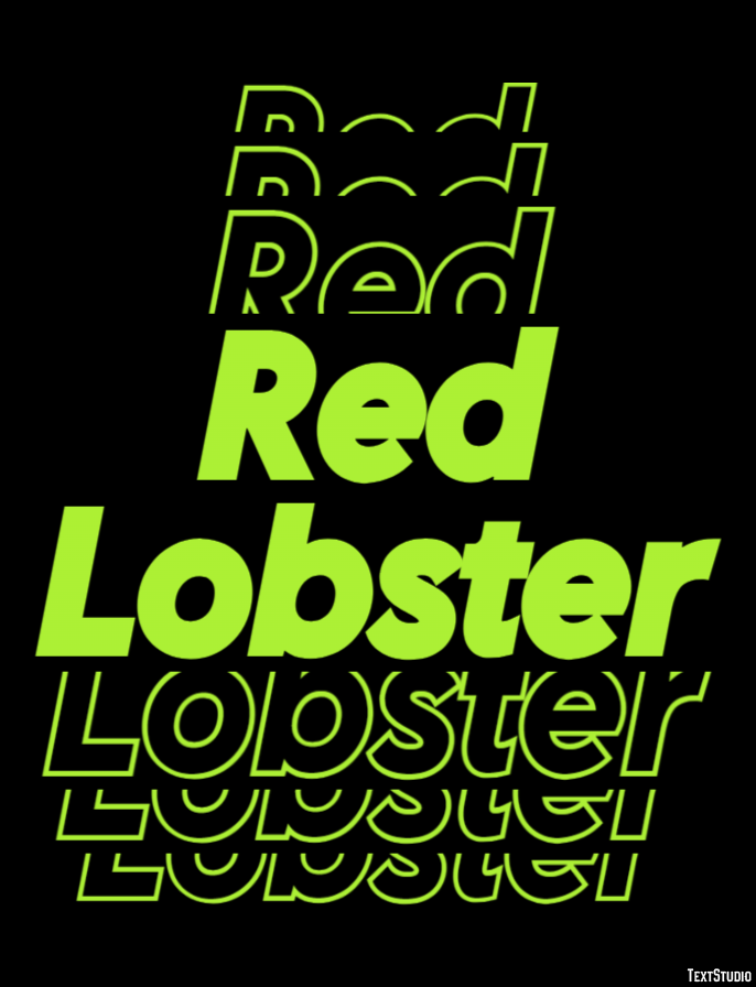 Red Lobster Efeito de texto