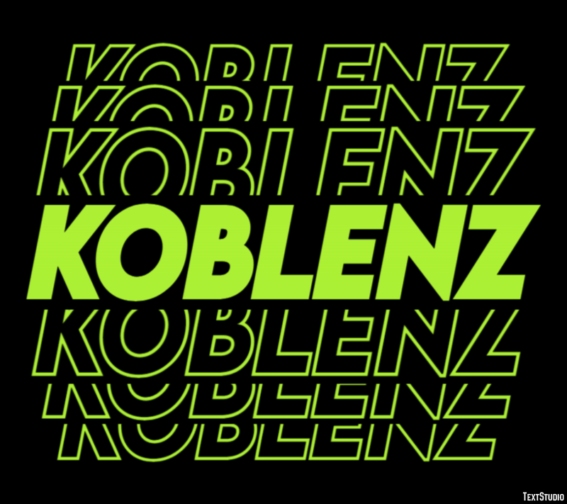 Koblenz Эффект текста