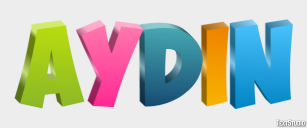 Aydın Efecto de texto