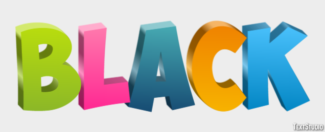 Black Text Effect