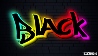 Black Text Effect