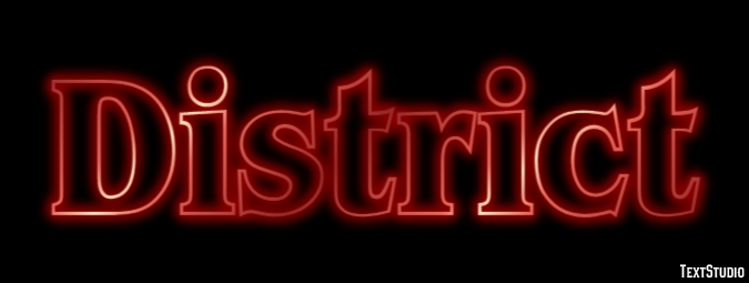 District Efeito de texto
