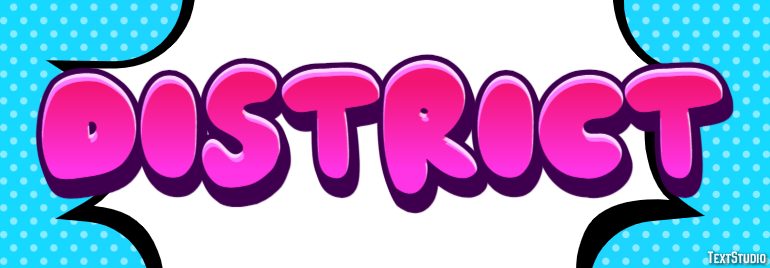 District Эффект текста