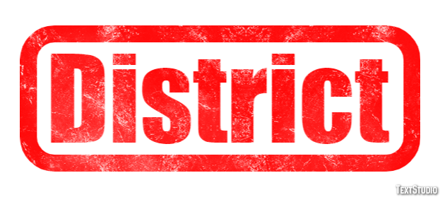 District Эффект текста
