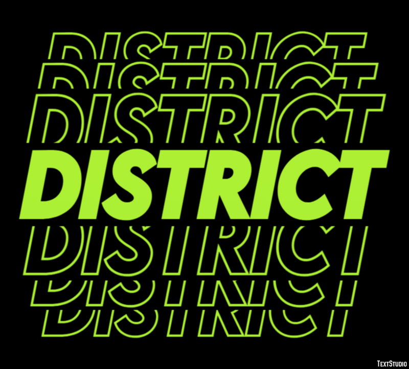 District Text Effect