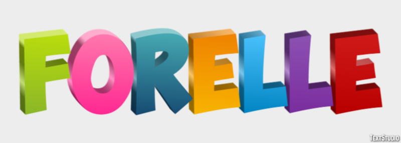 Forelle Texteffekt