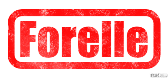 Forelle Texteffekt