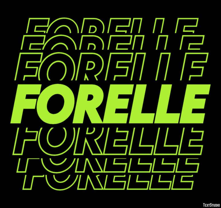 Forelle Texteffekt