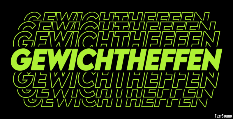 Gewichtheffen Tekst Effect