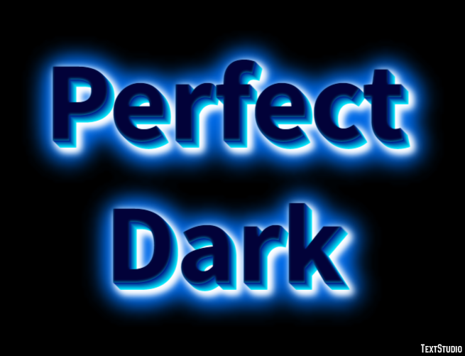 Perfect Dark Effet de Texte