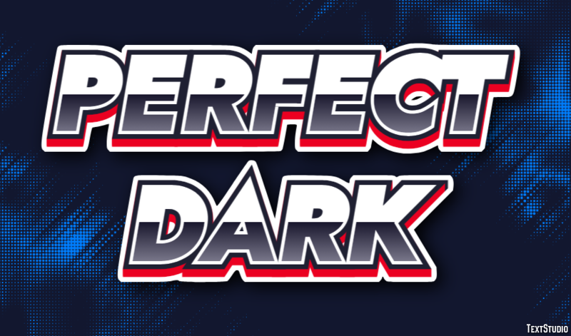 Perfect Dark Effet de Texte