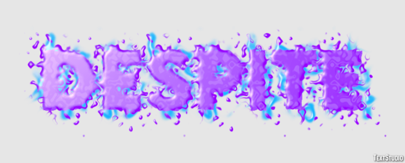 Despite Text Effect