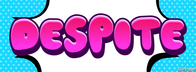 Despite Эффект текста