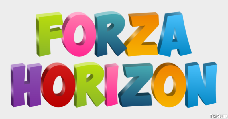 Forza Horizon Effetto testo