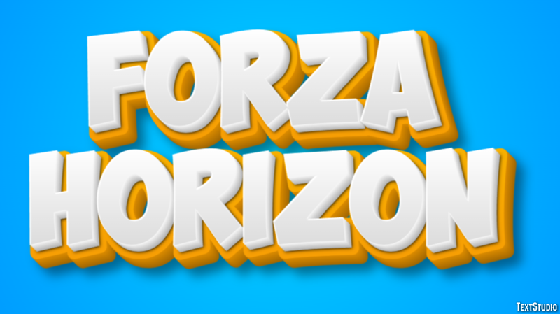 Forza Horizon Effetto testo