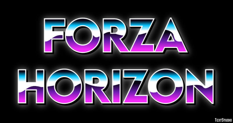 Forza Horizon Effetto testo