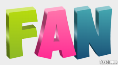 Fan Efeito de texto