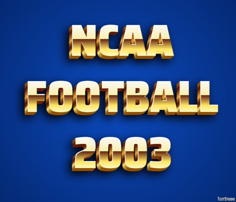 NCAA Football 2003 Эффект текста