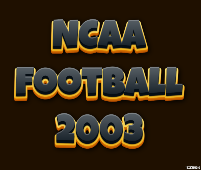 NCAA Football 2003 Эффект текста