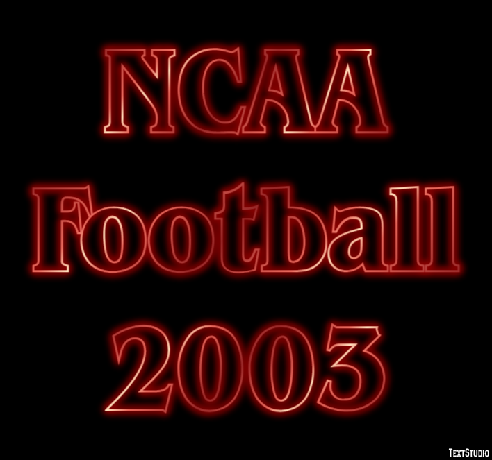 NCAA Football 2003 Эффект текста