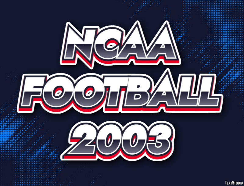 NCAA Football 2003 Эффект текста