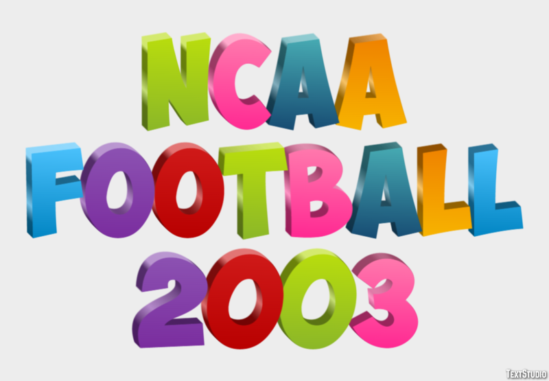 NCAA Football 2003 Эффект текста