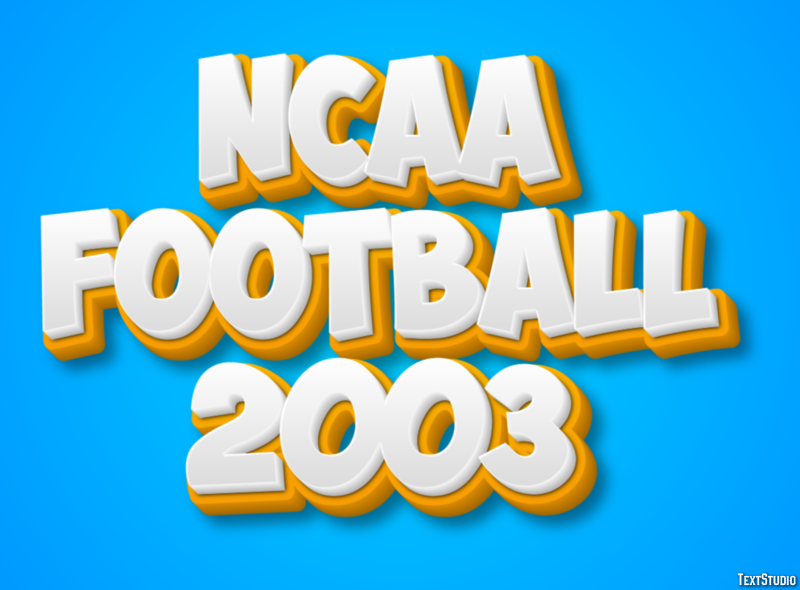 NCAA Football 2003 Эффект текста