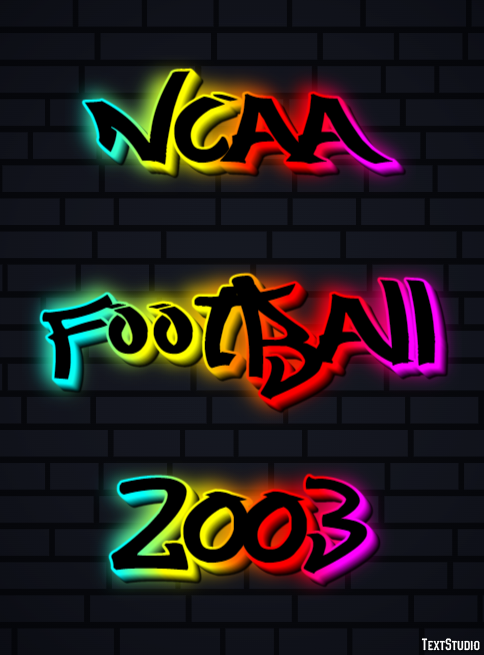 NCAA Football 2003 Эффект текста