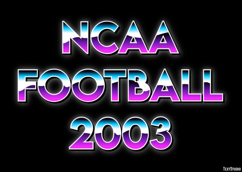 NCAA Football 2003 Эффект текста
