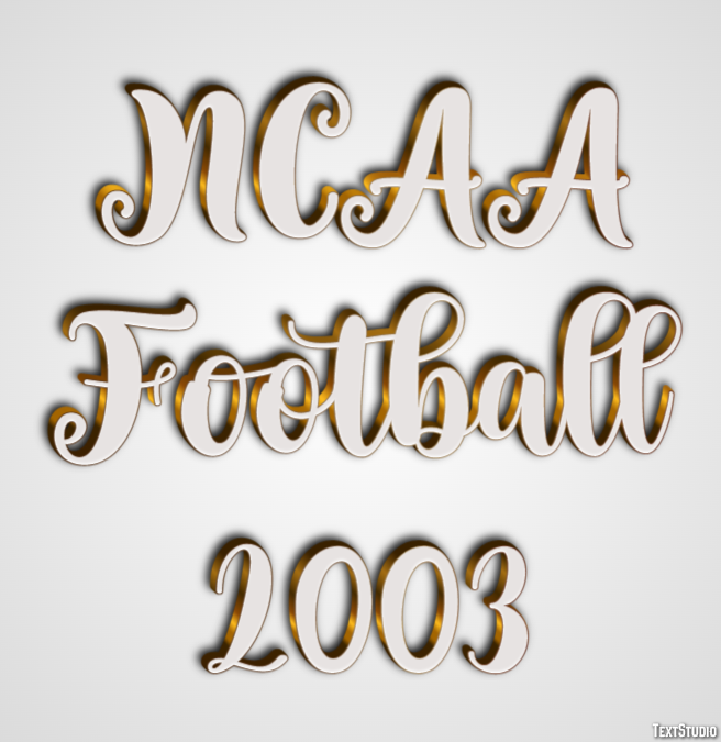 NCAA Football 2003 Эффект текста