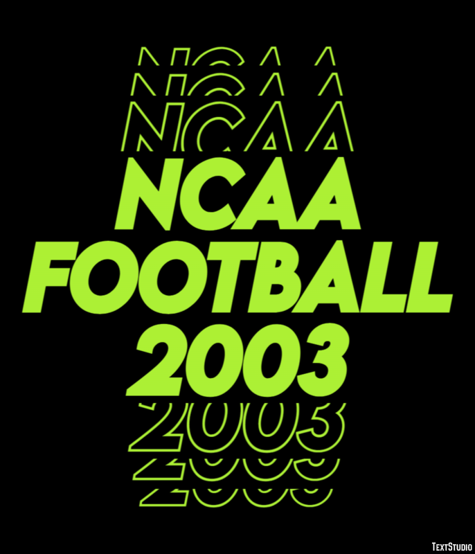 NCAA Football 2003 Эффект текста