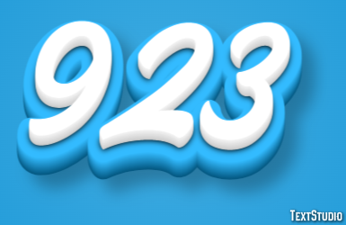 923 Эффект текста