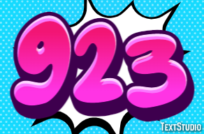 923 Эффект текста