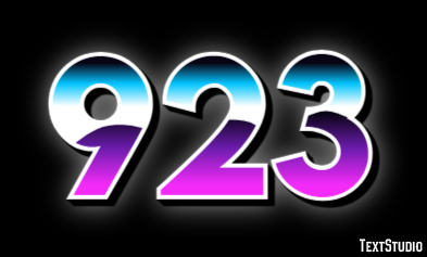 923 Эффект текста