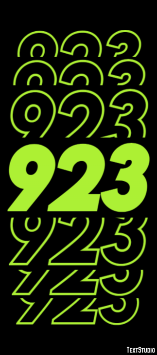 923 Эффект текста