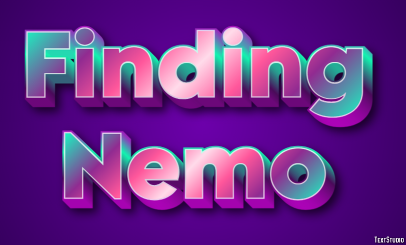Finding Nemo Text Effect