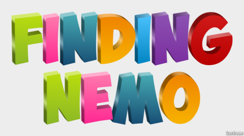 Finding Nemo Text Effect