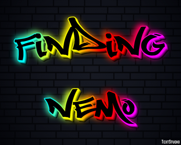Finding Nemo Text Effect
