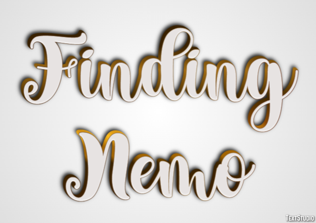 Finding Nemo Text Effect