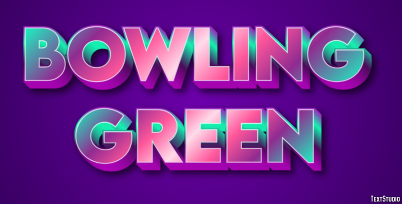 Bowling Green Effetto testo